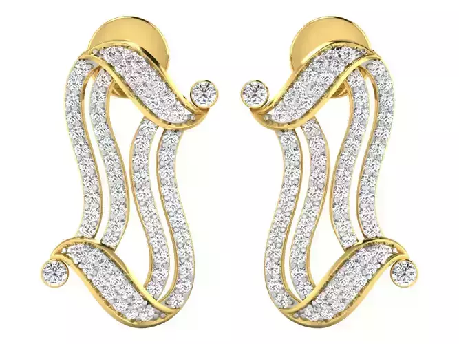 AFP00067 letter s pendant gold with diamonds