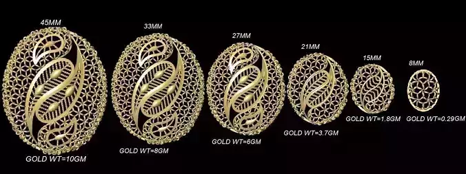 VR-PND2284 gold ring sizes