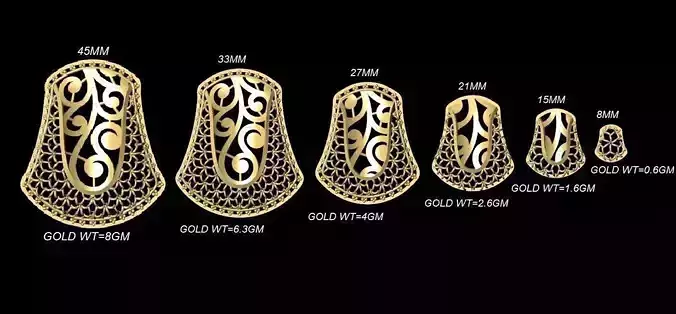 VR-PND2282 gold plated nail art design