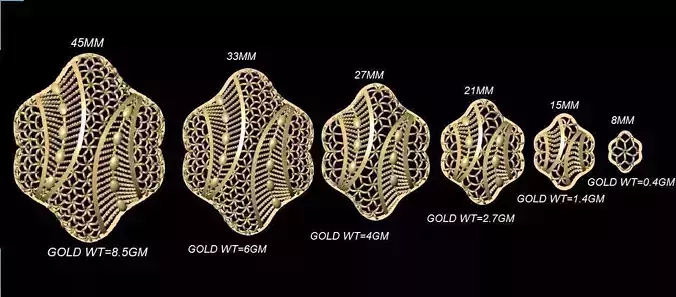 VR-PND2281 gold plated leaf earrings