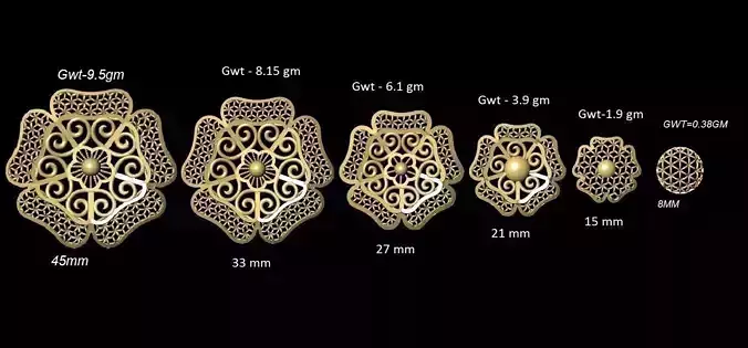 VR-PND2260 gold plated ornaments