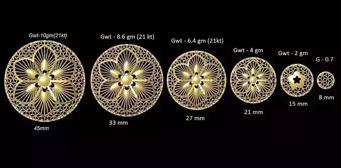 VR-PND2259 gold plated round pendants for necklaces and bracelets