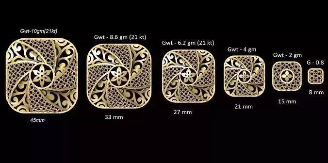 VR-PND2256 gold plated nail art stickers