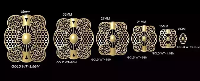 vr-pnd2087 series of gold rings 3D print model