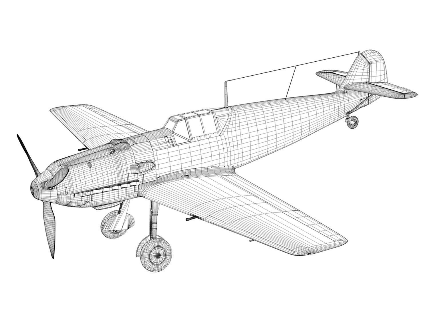 Messerschmitt - BF-109 E - JG26 3D model_16