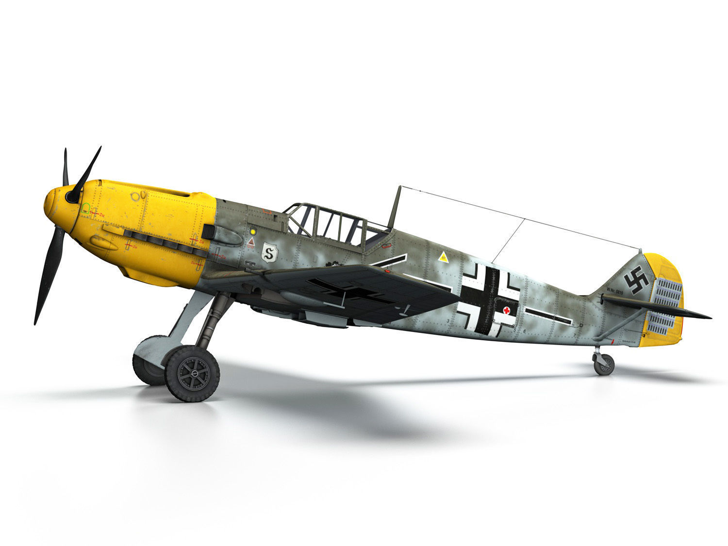 Messerschmitt - BF-109 E - JG26 3D model_8