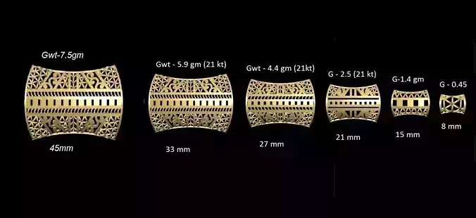 vr-pnd2026 gold plated nail art design 3D print model