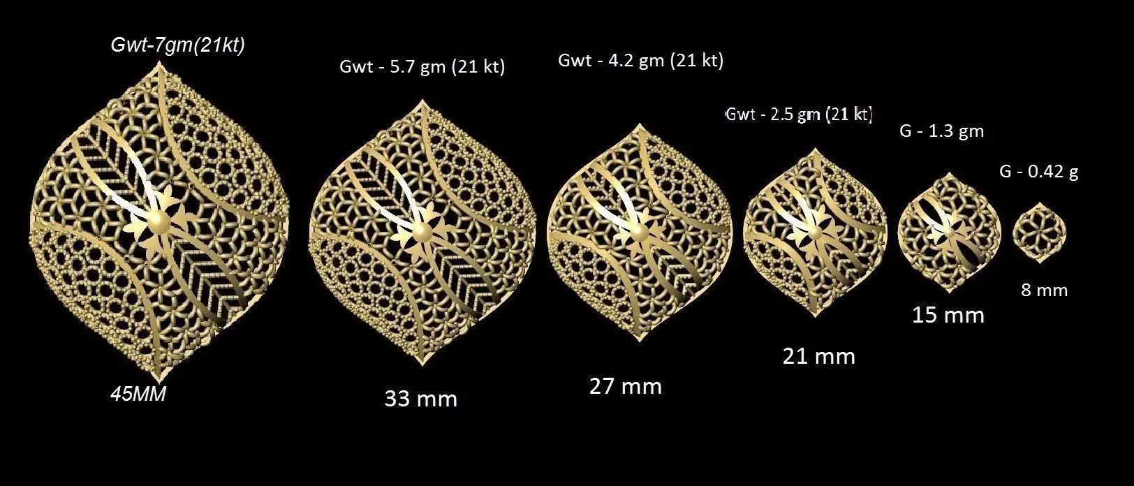 VR-PND2025 gold leaf 3D print model_0