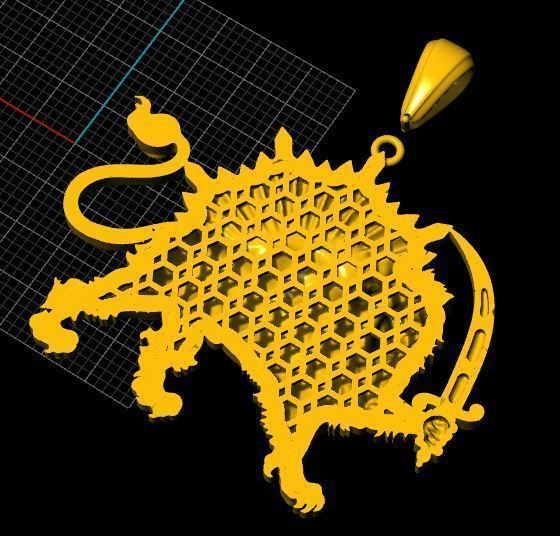 PAHLAVI dynasty PENDANT 3D print model_4