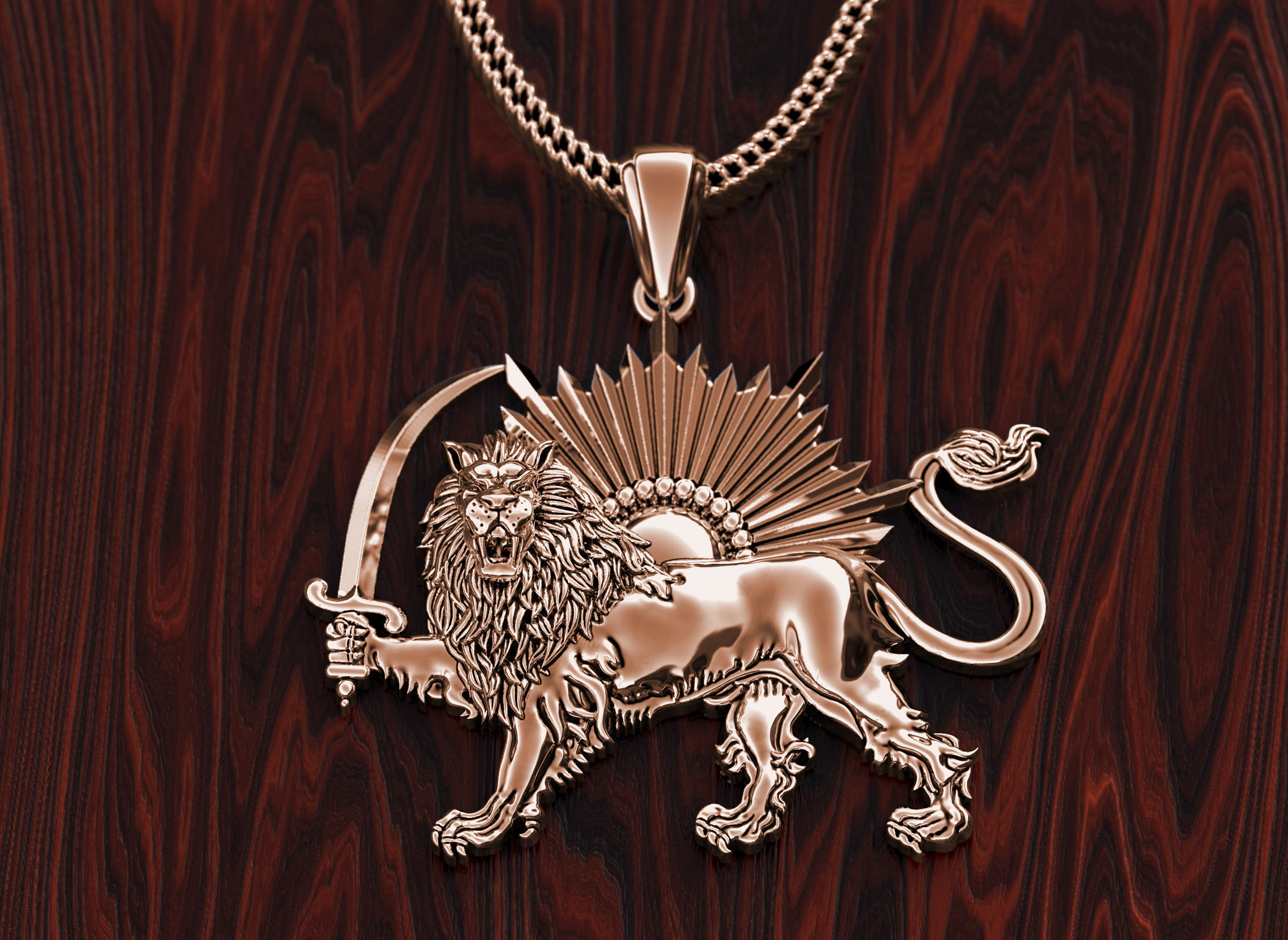 PAHLAVI dynasty PENDANT 3D print model_11