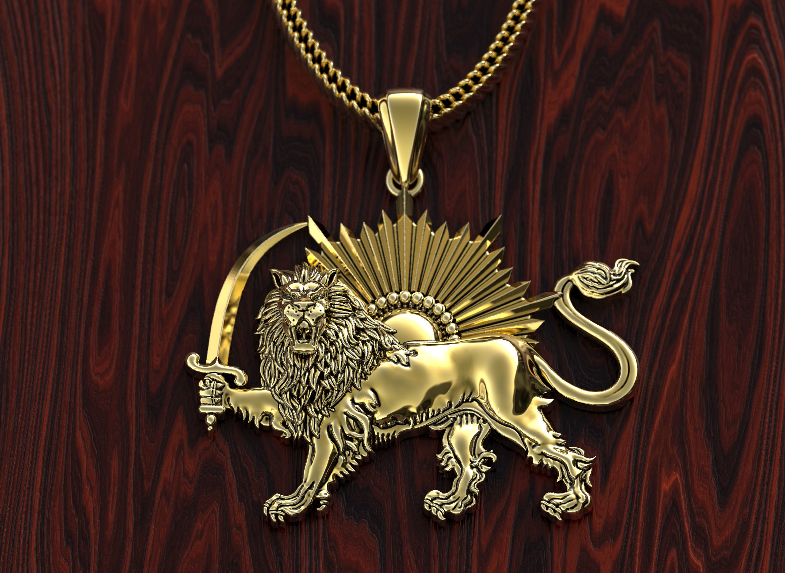 PAHLAVI dynasty PENDANT 3D print model_1