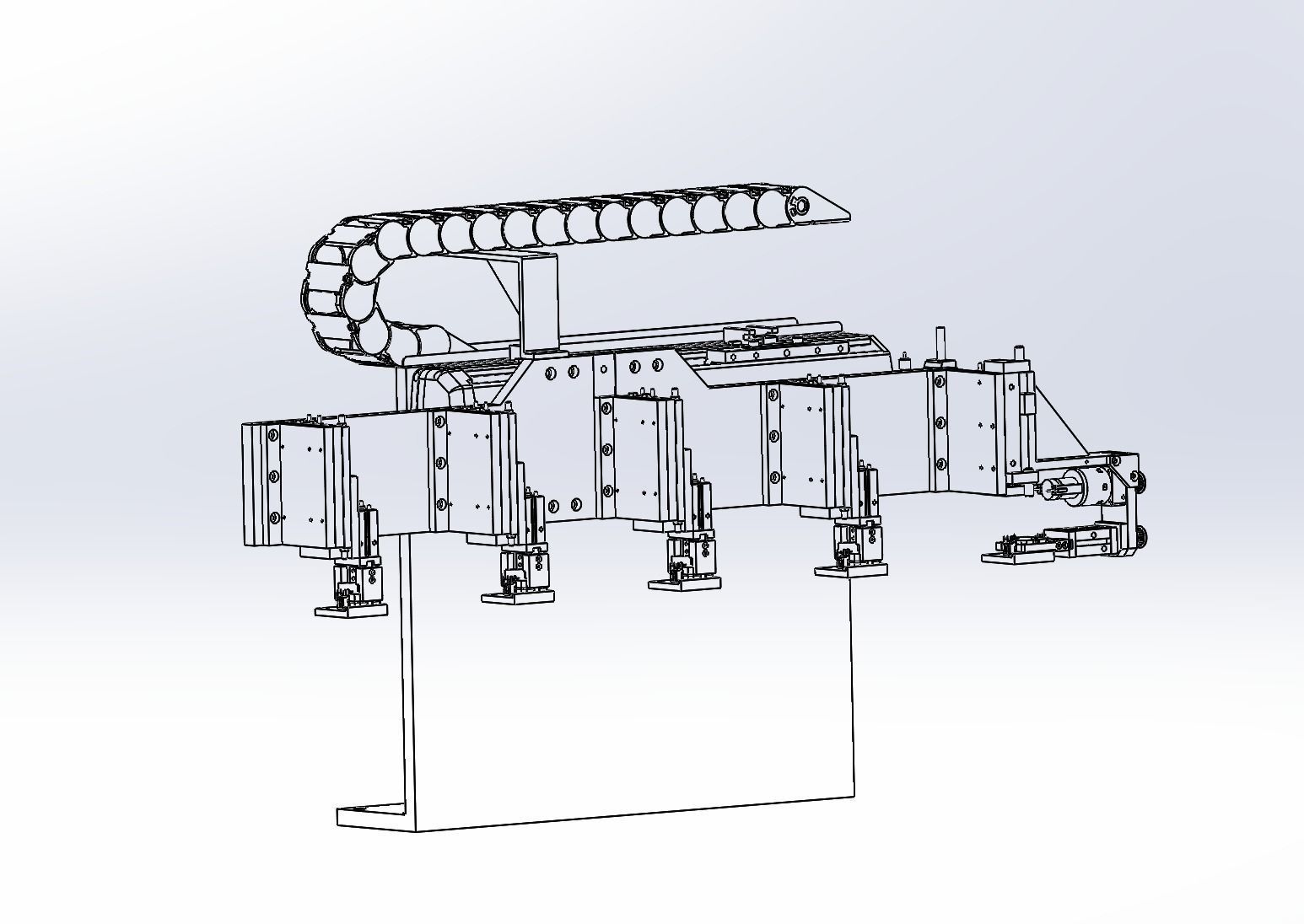 Feeding conveying and rotating module mechanism 3D model_10