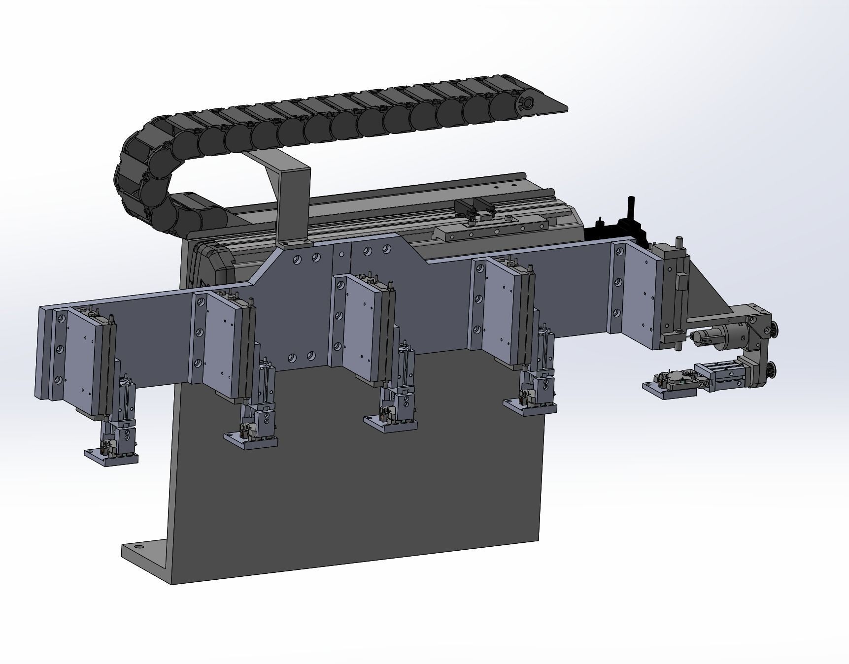Feeding conveying and rotating module mechanism 3D model_7