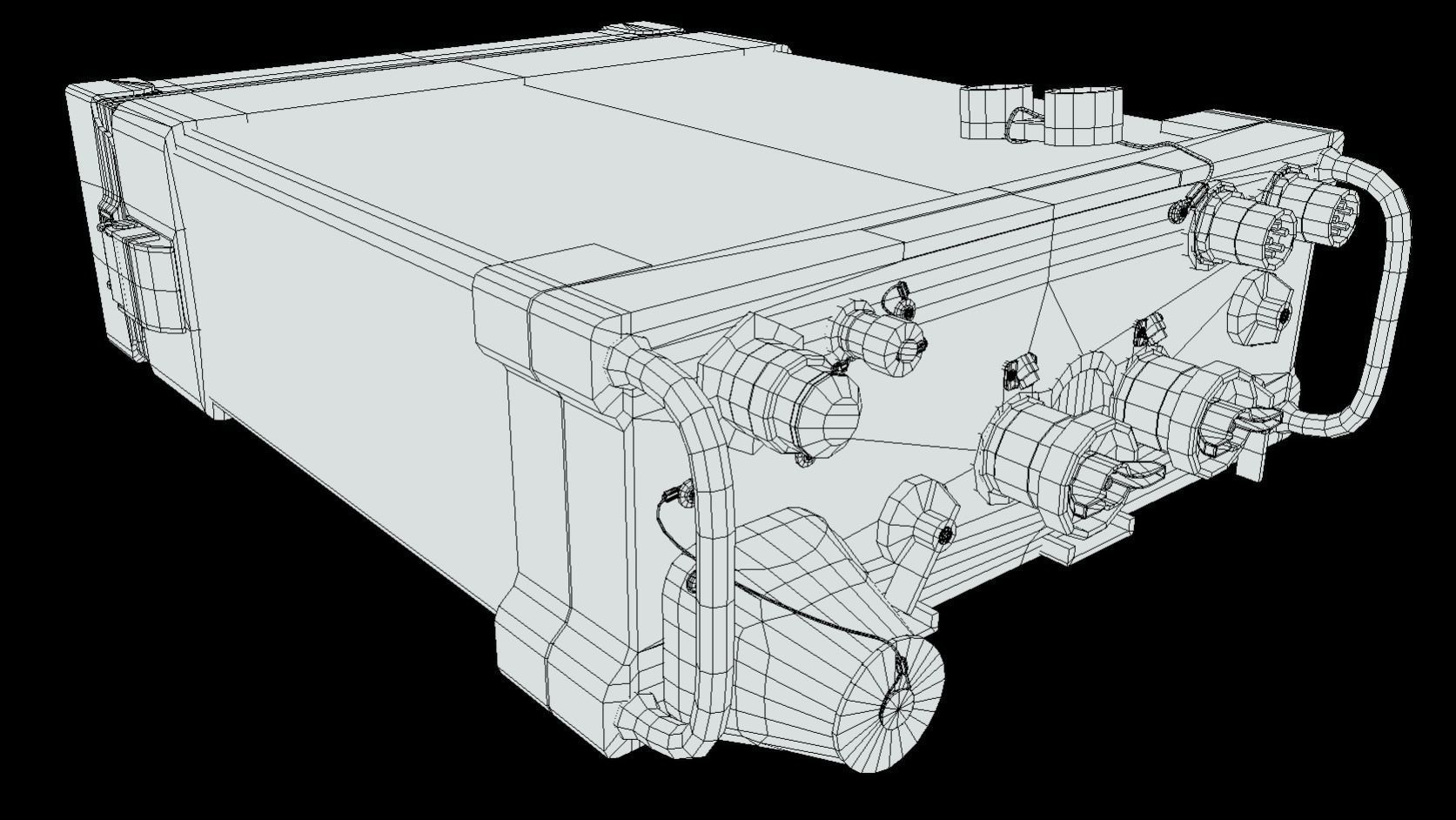AN - PRC-77 Portable Radio Transceiver - Detailed Military Radio Low-poly 3D model_2