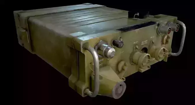 AN - PRC-77 Portable Radio Transceiver - Detailed Military Radio Low-poly 3D model