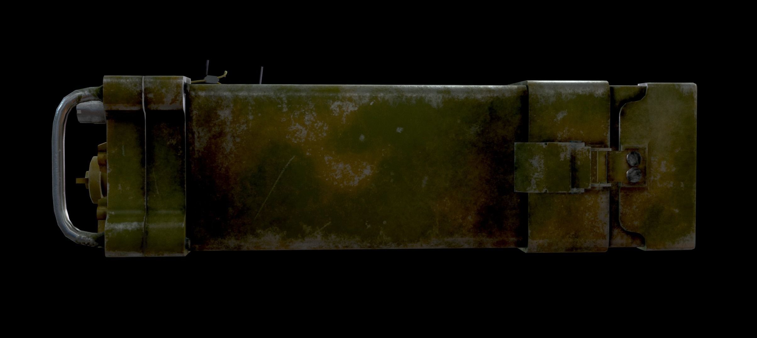 AN - PRC-77 Portable Radio Transceiver - Detailed Military Radio Low-poly 3D model_3