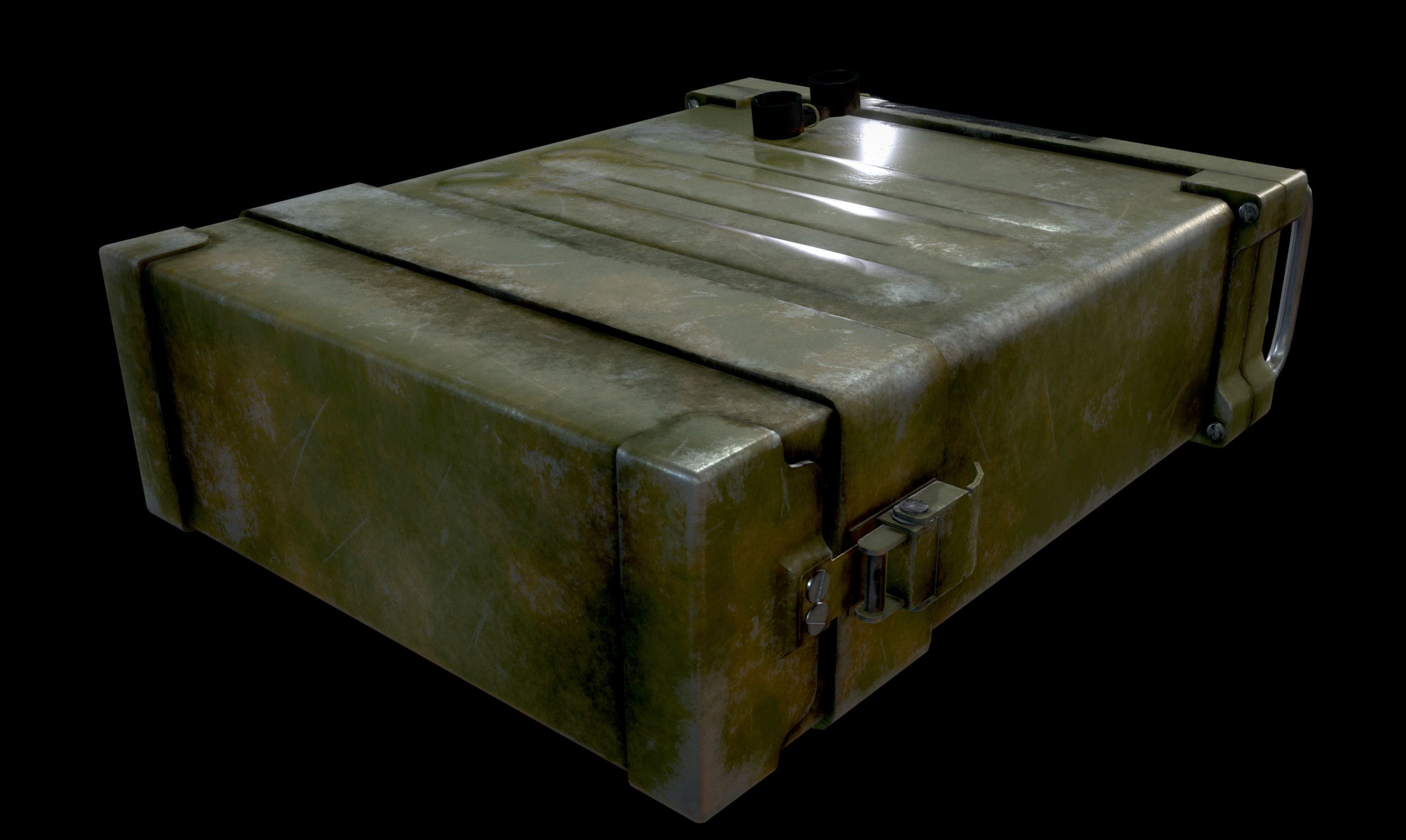 AN - PRC-77 Portable Radio Transceiver - Detailed Military Radio Low-poly 3D model_13