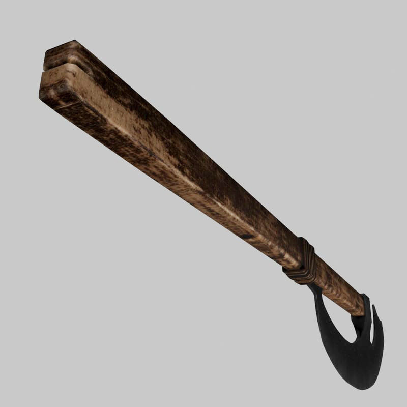 Russian polearm 3D model_10