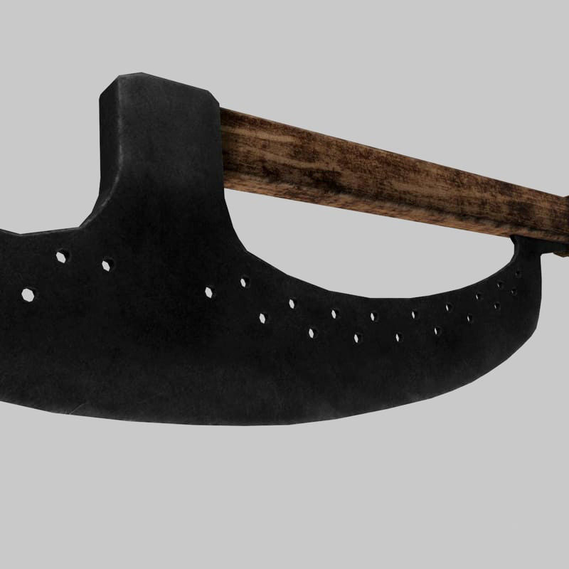 Russian polearm 3D model_7