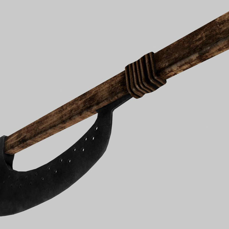 Russian polearm 3D model_8