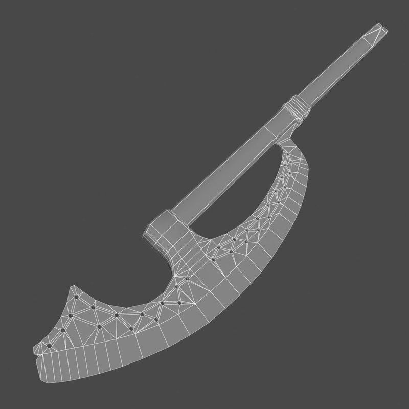 Russian polearm 3D model_3