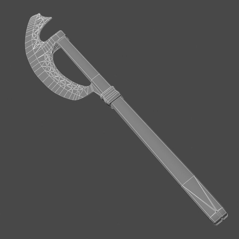 Russian polearm 3D model_4