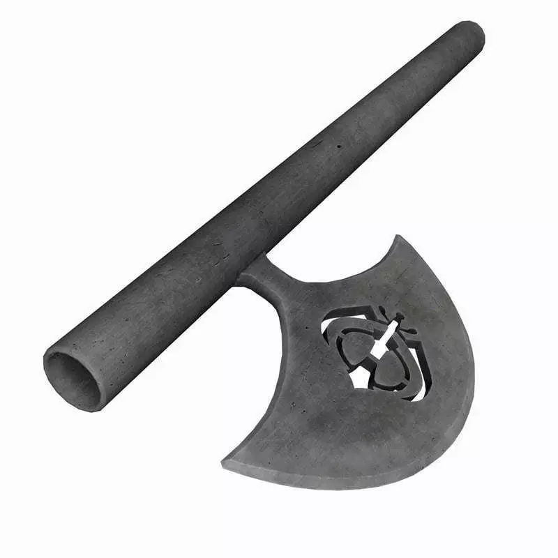 Sikh symbol hatchet 3D model_0