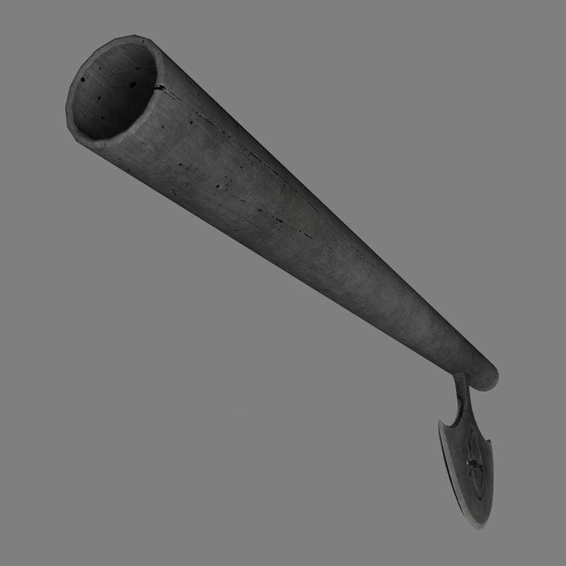 Sikh symbol hatchet 3D model_11
