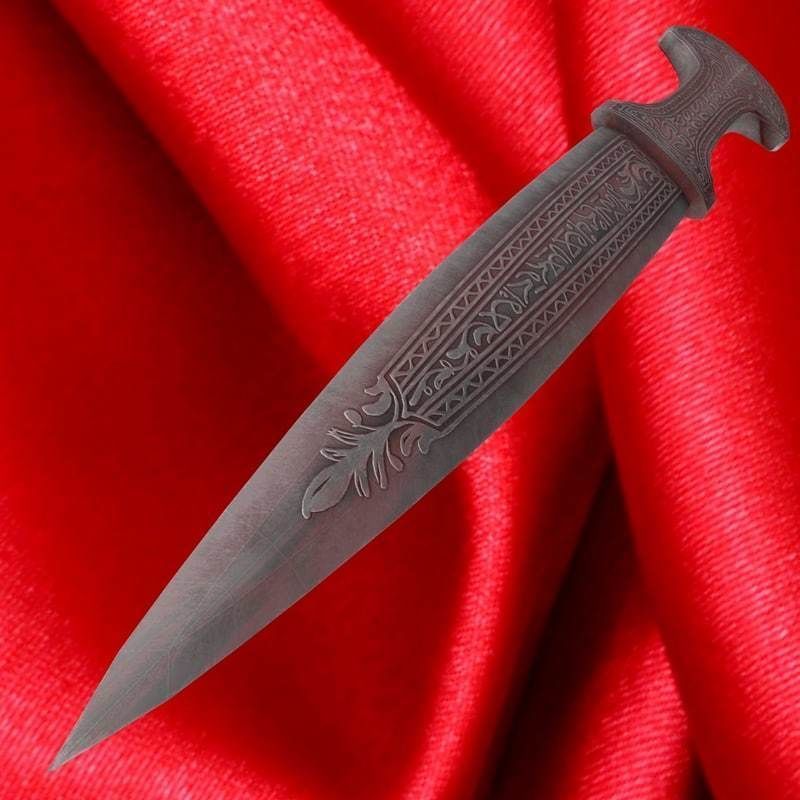 Solid silver dagger 3D model_1