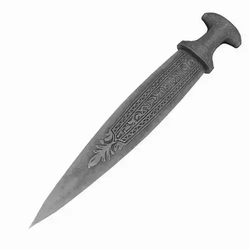 Solid silver dagger