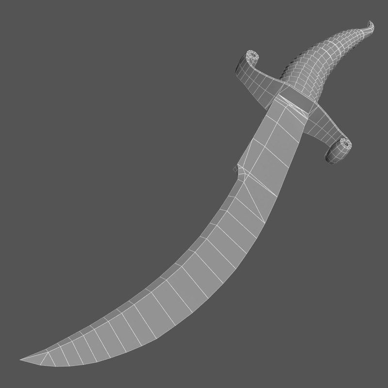 Spanish fighting dagger 3D model_4