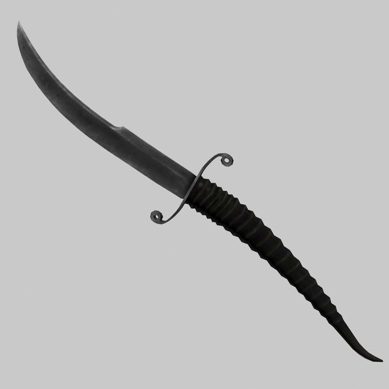 Spanish fighting dagger 3D model_6