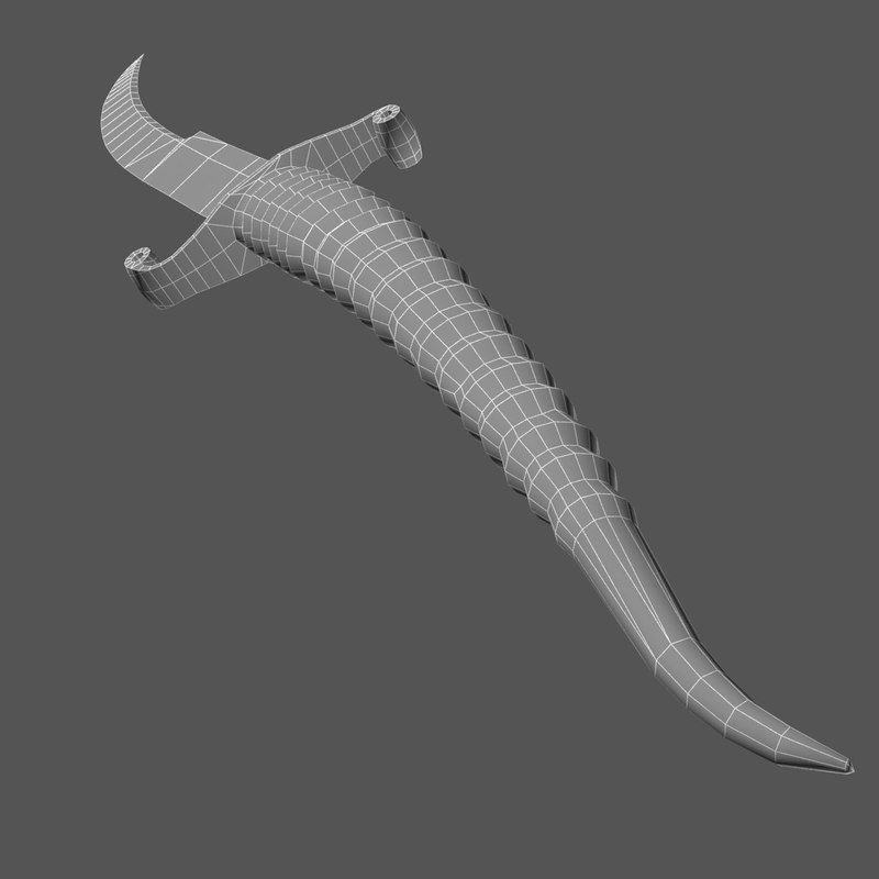 Spanish fighting dagger 3D model_5