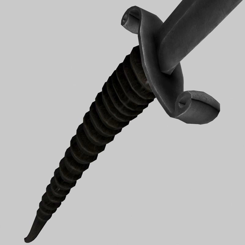 Spanish fighting dagger 3D model_13