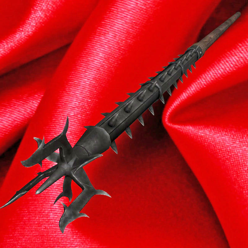 Spiked polearm 3D model_2