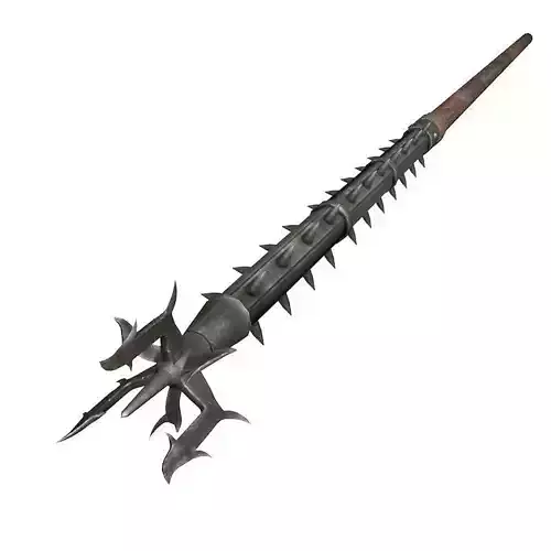 Spiked polearm 3D model