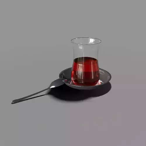 Turkish Tea Glass - RC Low-poly 3D model