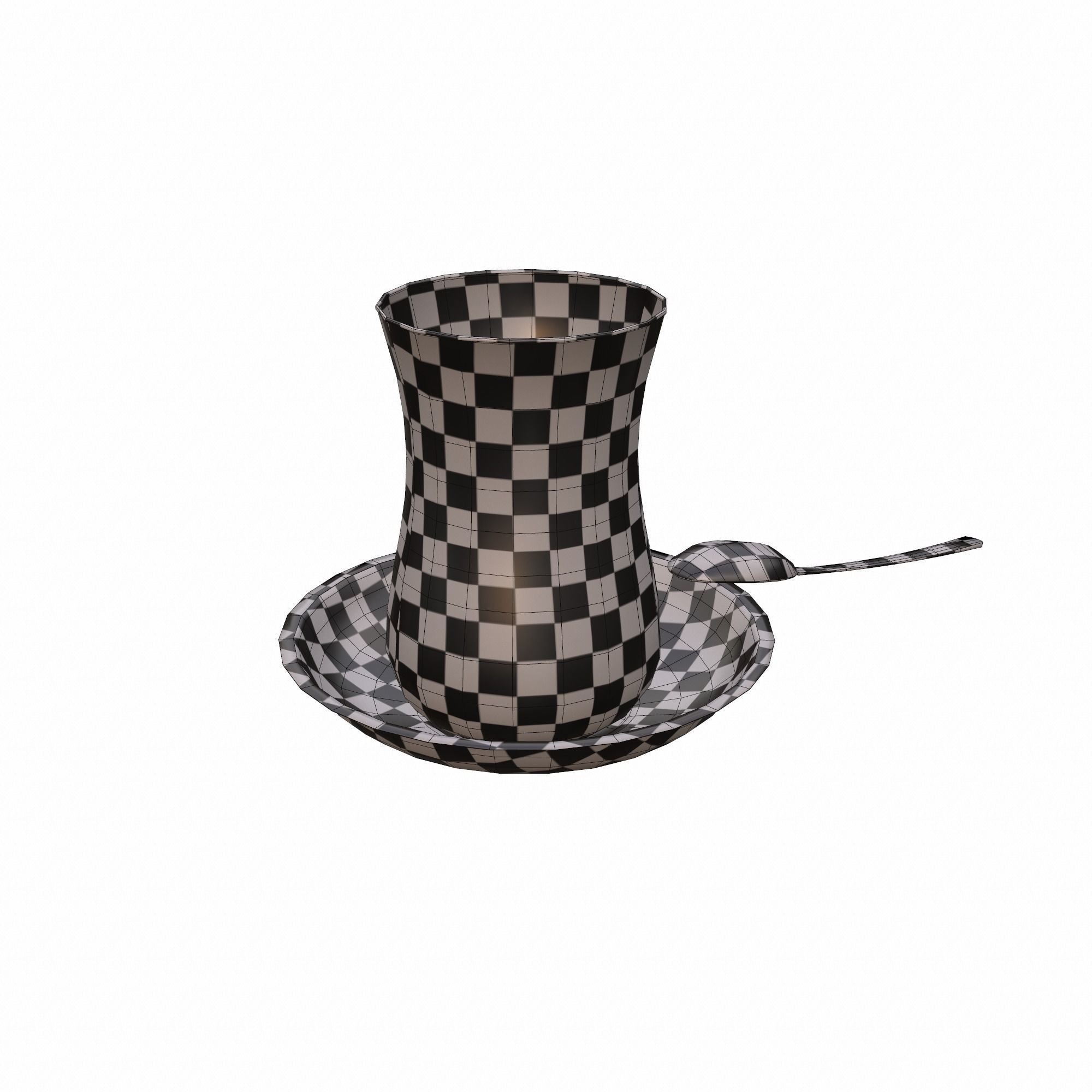 Turkish Tea Glass - RC Low-poly 3D model_10