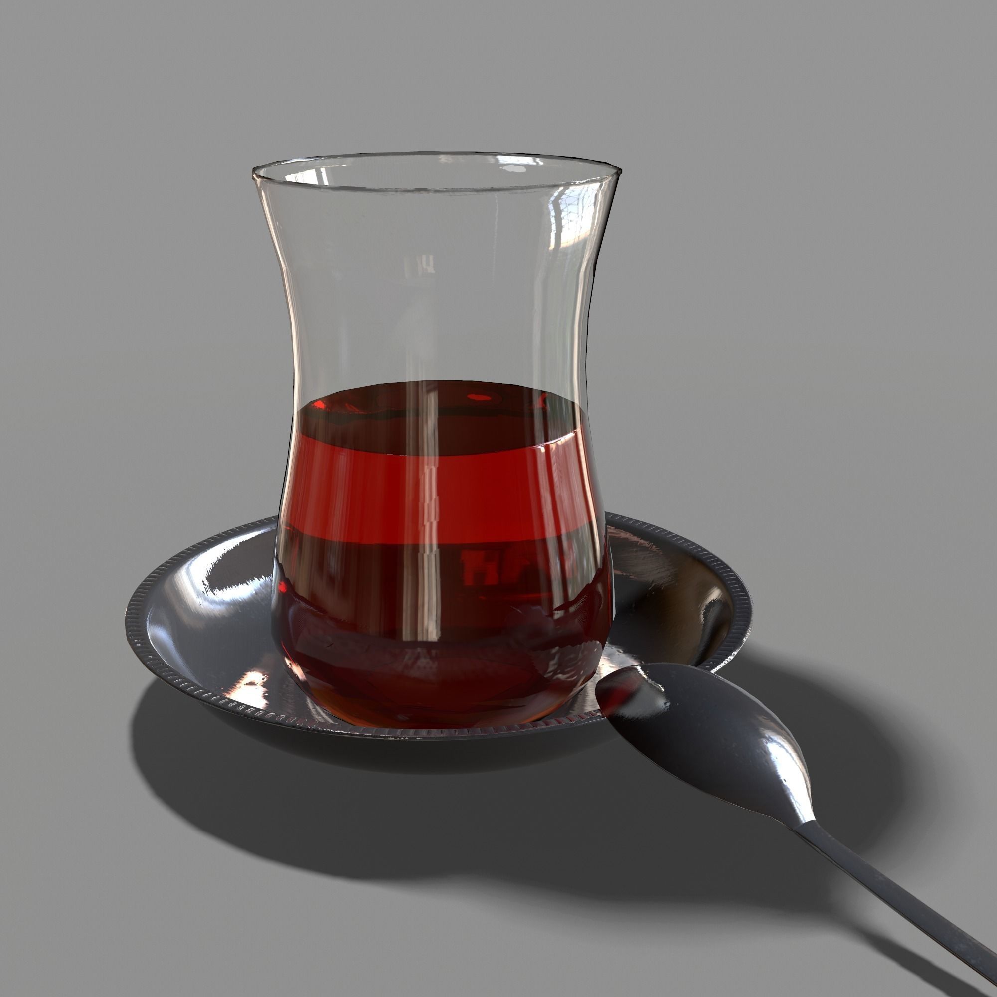 Turkish Tea Glass - RC Low-poly 3D model_6