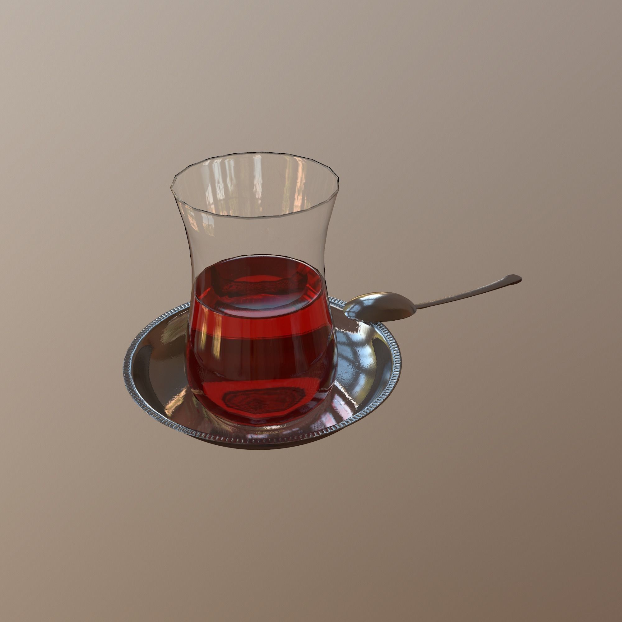 Turkish Tea Glass - RC Low-poly 3D model_5
