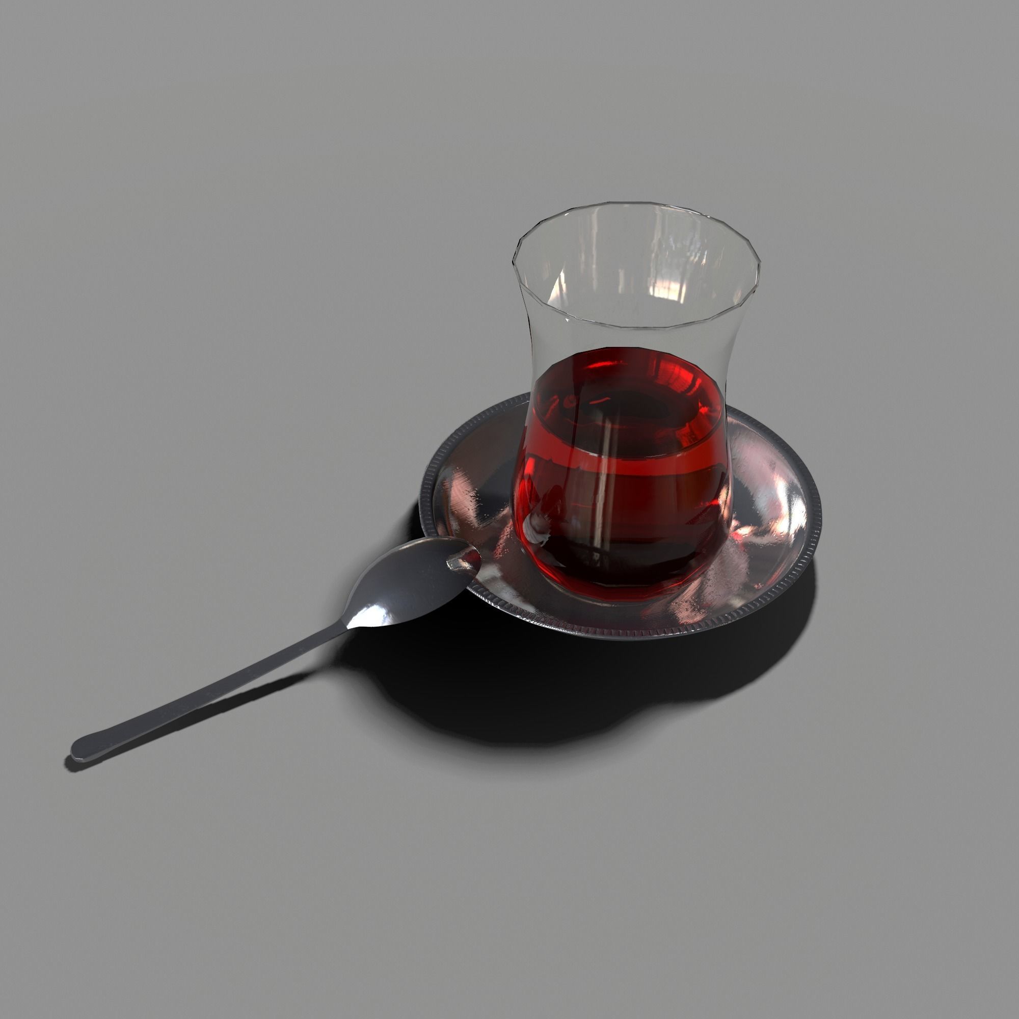 Turkish Tea Glass - RC Low-poly 3D model_4