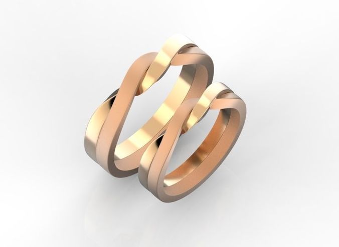 Eternity wedding bands  3D print model