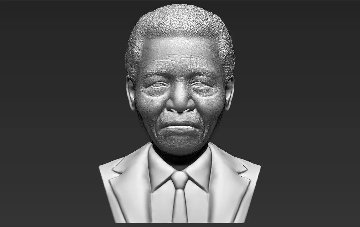 Nelson Mandela bust 3D printing ready stl obj formats 3D print model_0