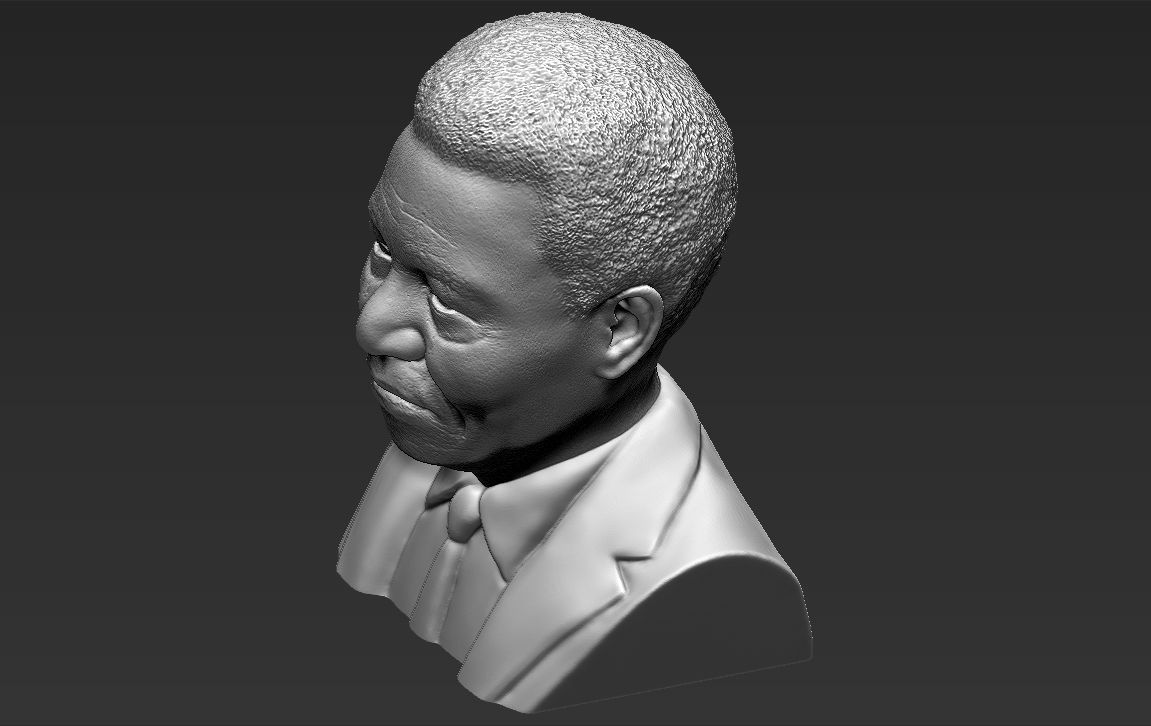 Nelson Mandela bust 3D printing ready stl obj formats 3D print model_18
