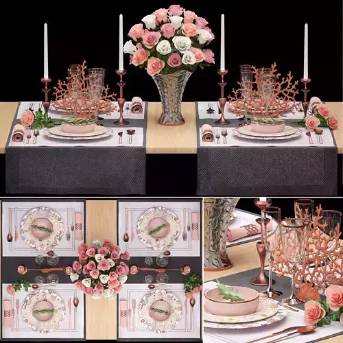 Table setting 3D model