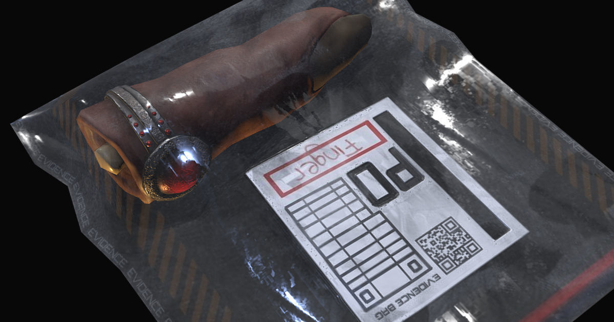 Evidence Finger Low-poly 3D model_7