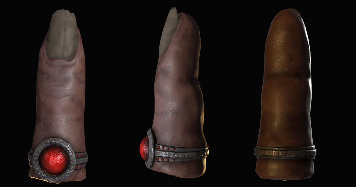 Evidence Finger Low-poly 3D model_5