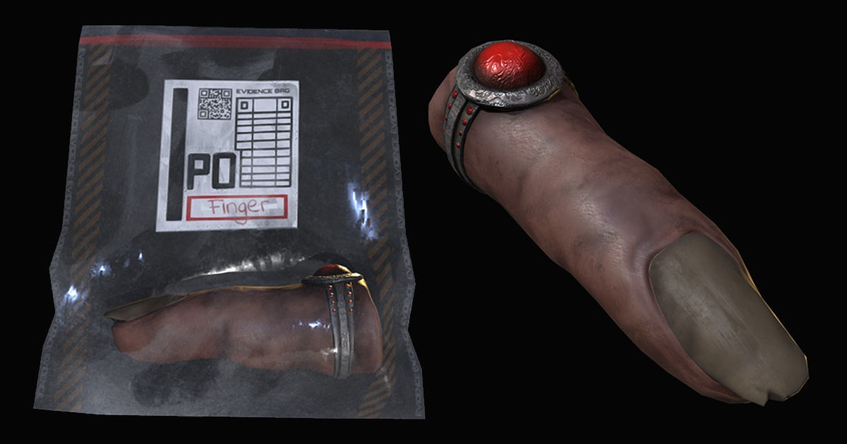 Evidence Finger Low-poly 3D model_1