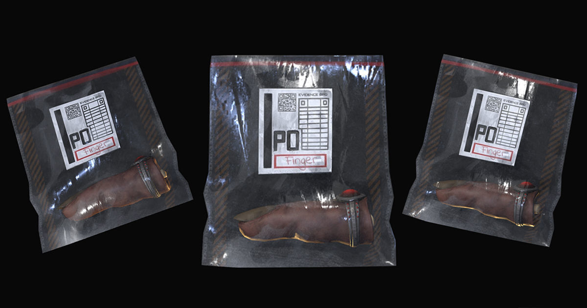 Evidence Finger Low-poly 3D model_2