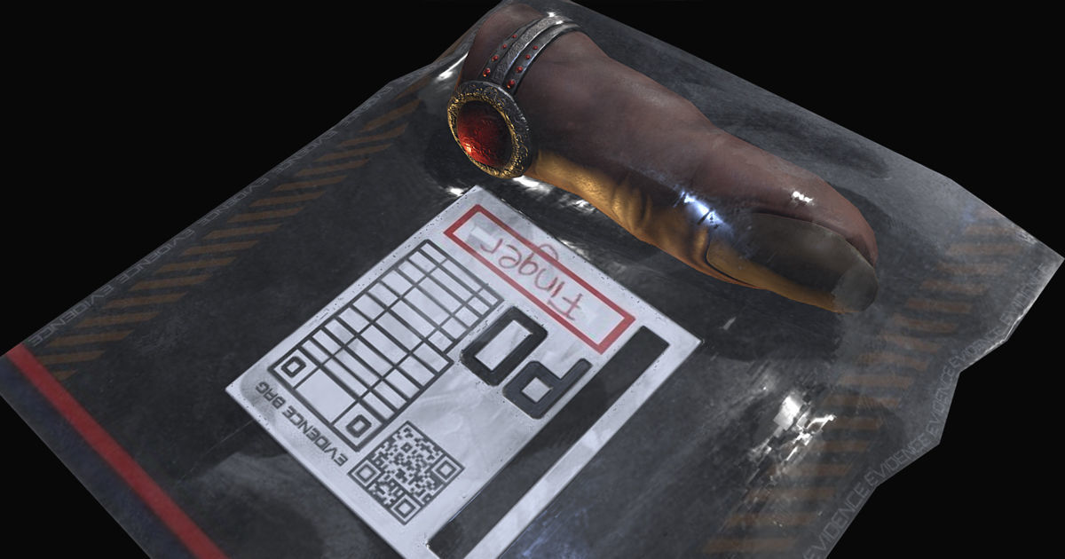 Evidence Finger Low-poly 3D model_9